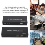 50M 4K KVM Extender, Mendukung Kabel Cat6, 1080p 60Hz Ultra HD, Transmisi Loop 3D HD